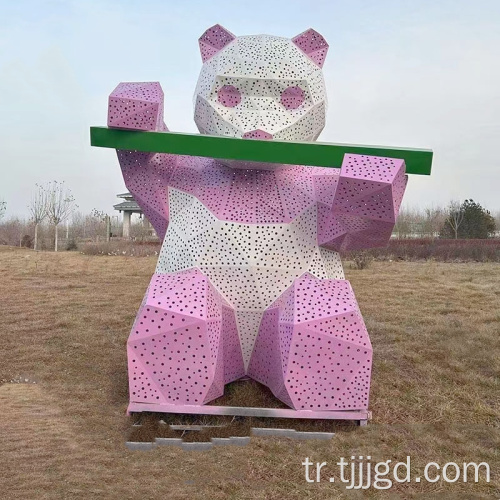 Hayvan Paslanmaz Çelik Geometrik Heykel